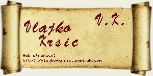Vlajko Kršić vizit kartica